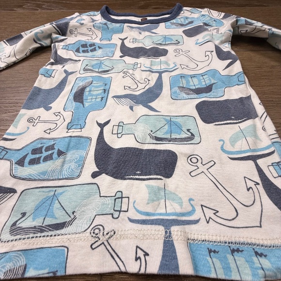 Tea Collection Nautical Theme Pajama Set Size 6 100% Cotton Fall Boys Sleep - Picture 3 of 16